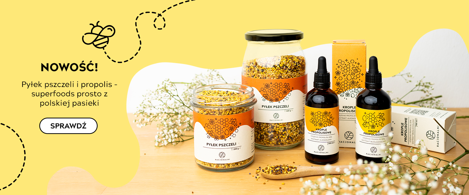 banner produkty pszczele propolis i krople propolisowe wersja alternatywna