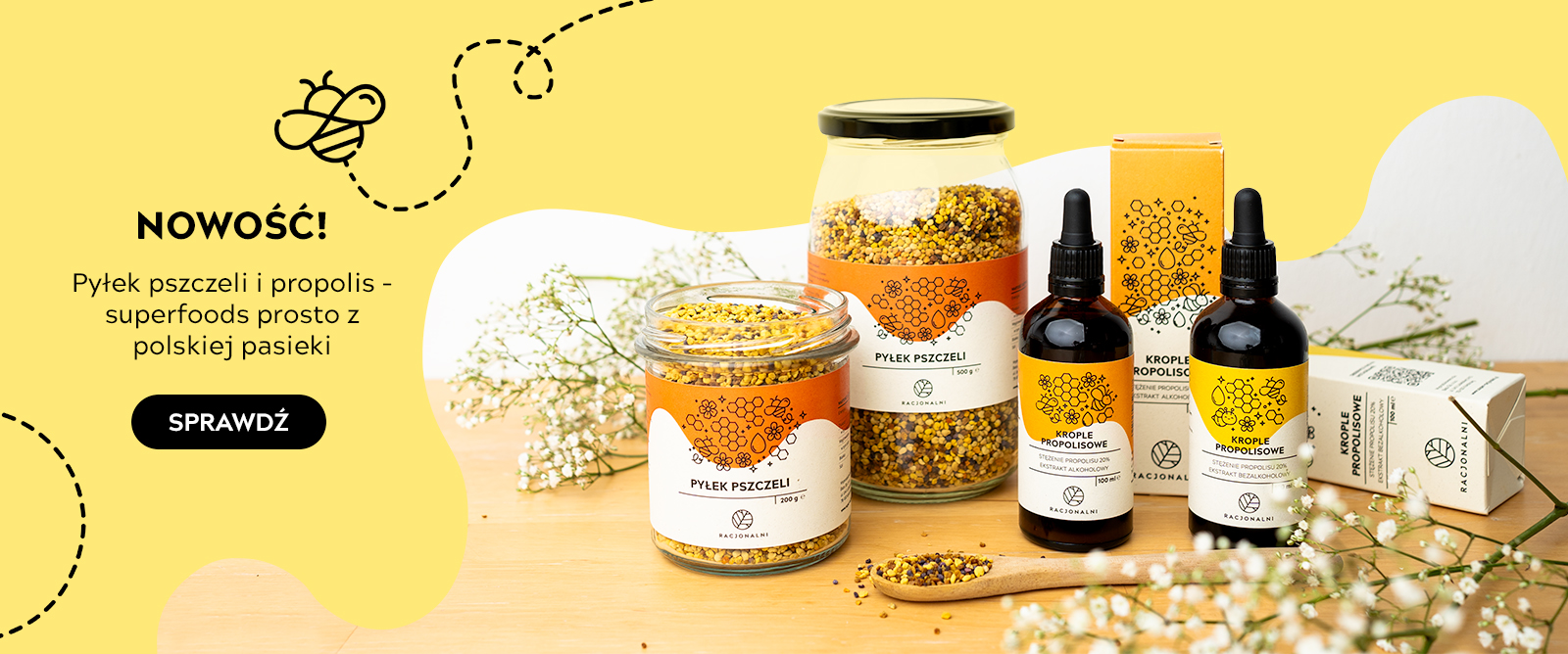banner produkty pszczele propolis i krople propolisowe